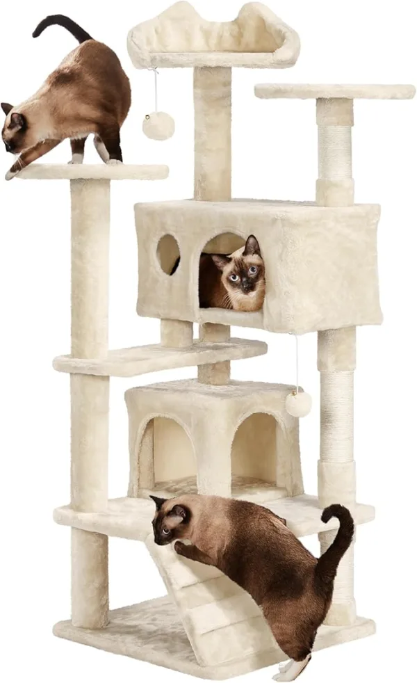 🐾 Árbol Rascador 139 cm – Torre de Juego para Gatos - Imagen 3