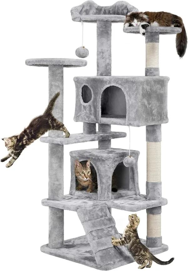 🐾 Árbol Rascador 139 cm – Torre de Juego para Gatos - Imagen 6
